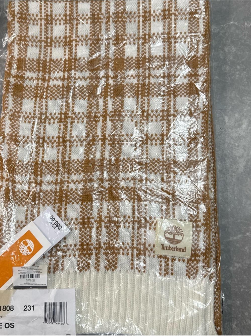 Timberland Cream and Brown Patterned Men’s Sweater